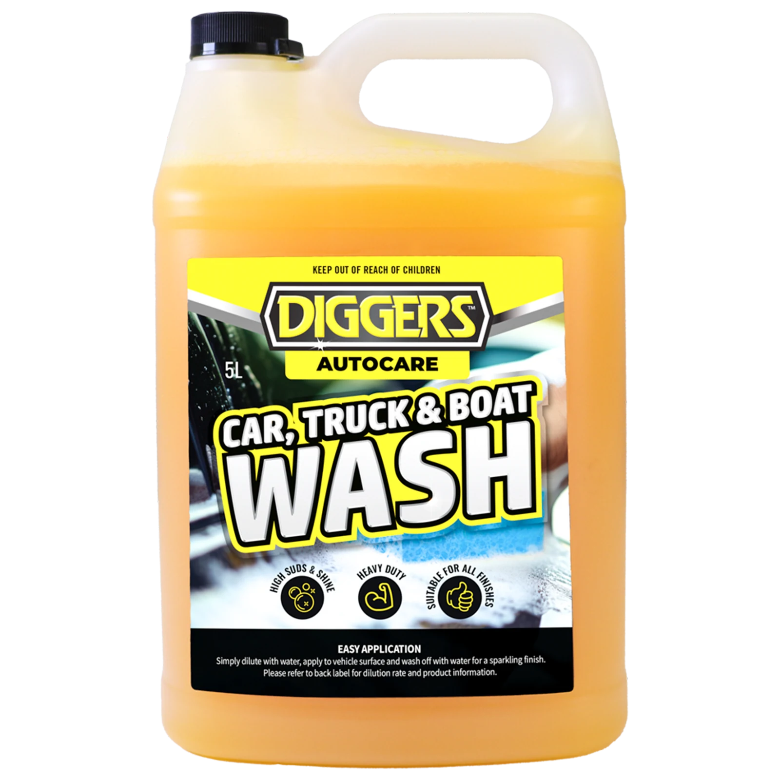Diggers Car Truck & Boat Wash 5L Concentrate Wash Shampoo