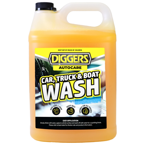 Diggers Car Truck & Boat Wash 5L Concentrate Wash Shampoo