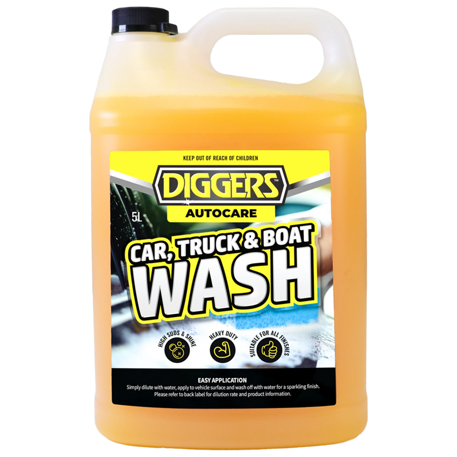 Diggers Car Truck & Boat Wash 5L Concentrate Wash Shampoo