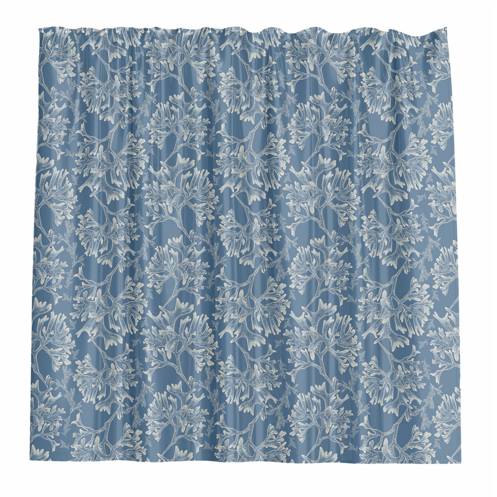 Barelli Coral Blue Polyester Shower Curtain 180 x 180cm