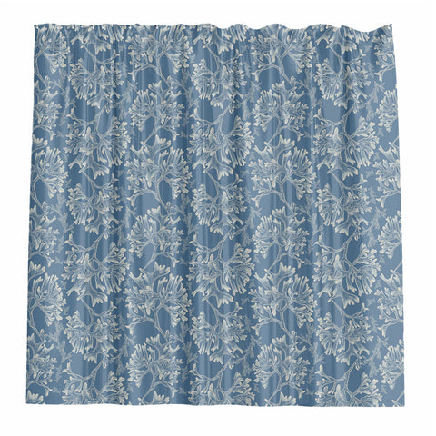 Barelli Coral Blue Polyester Shower Curtain 180 x 180cm