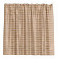 Barelli Textured Waves Natural Polyester Shower Curtain 180 x 180cm 12 Rings