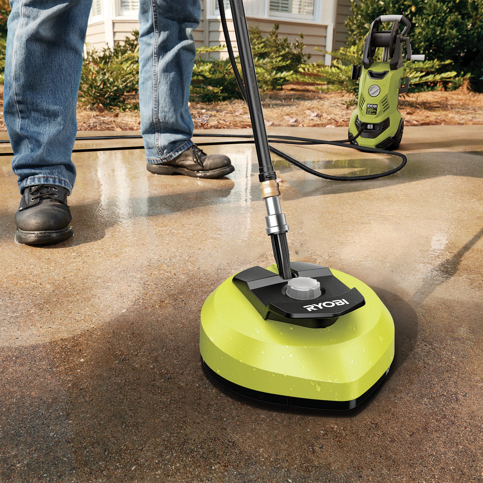 Ryobi 2465 PSI High Pressure Washer 7L/min with Integrated Wheels