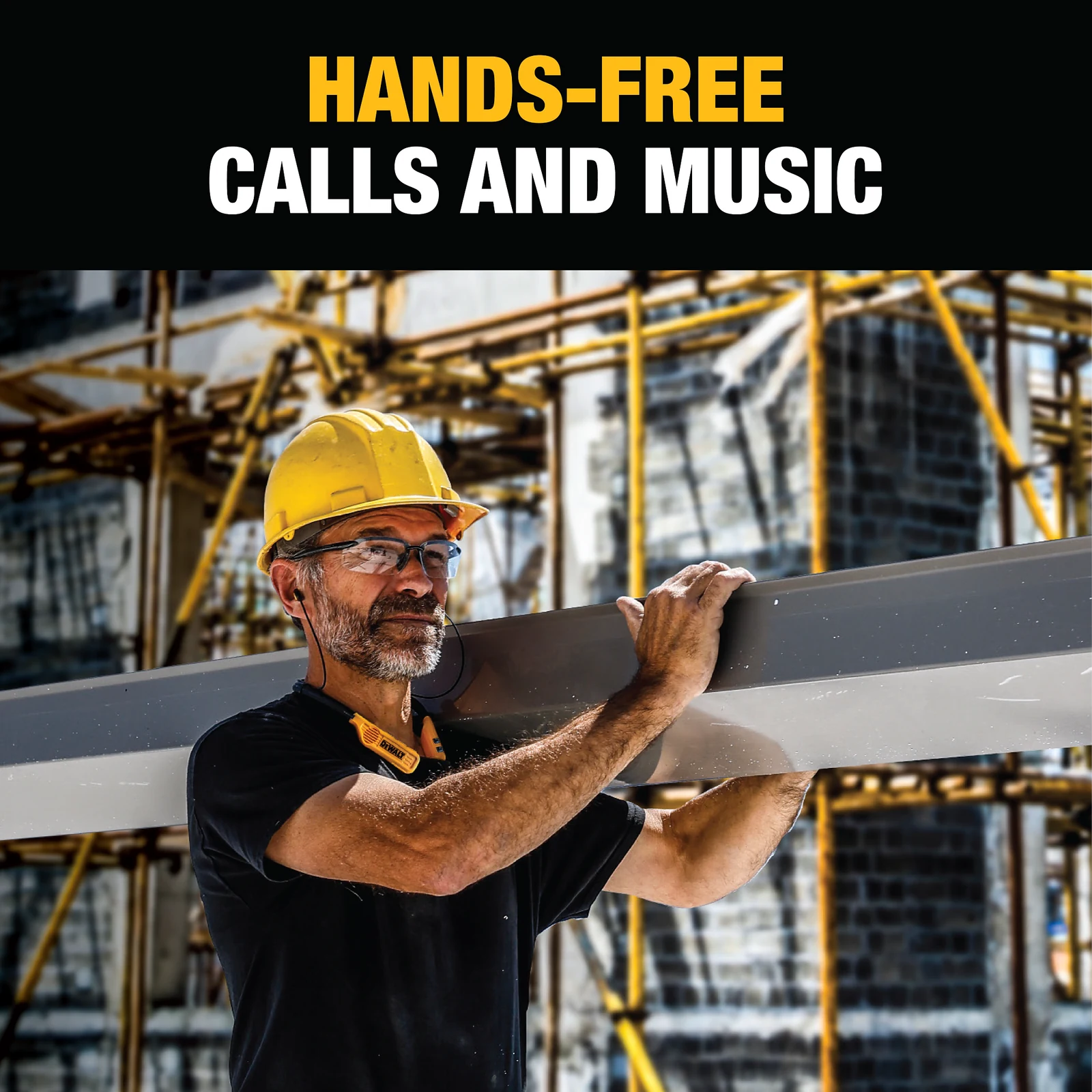 DeWALT 2-in-1 Neckband Headphones and Open Ear Speakers 1902093DWE
