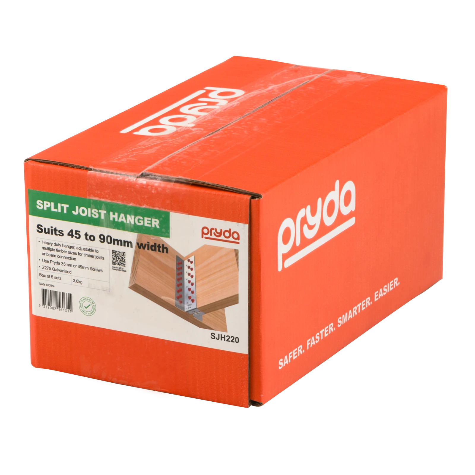 Pryda Split Joist Hanger Pair 220mm, Galvanised, 1L & 1R