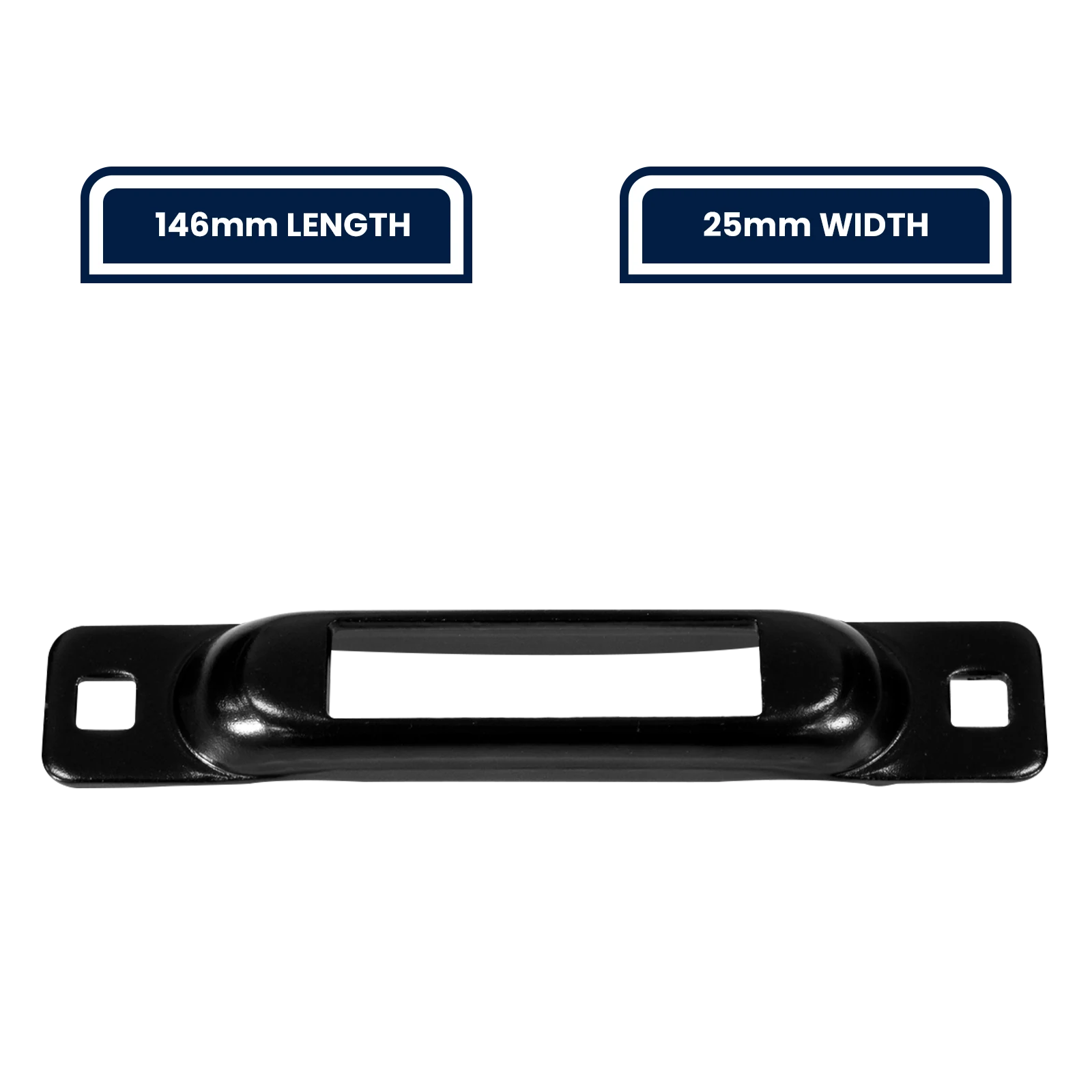 GRUNT Black Single E-Track Space Saver Plate, 900kg Lashing Capacity