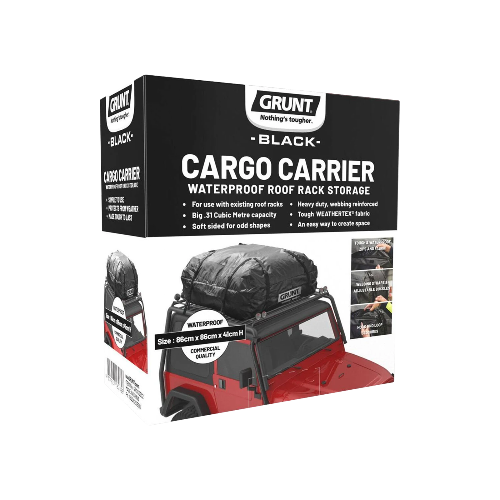 Grunt 300L Rooftop Cargo Bag - Black