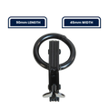 GRUNT 50mm Black O-Ring E-Track Fitting, 1350kg Lashing Capacity