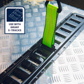 GRUNT 50mm x 18cm E-Track Tie Off with Black D-Ring, 1350kg Lashing Capacity