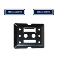 GRUNT Black E-Track Versatile Fixing Plate, 550kg Lashing Capacity