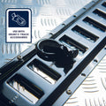 GRUNT 60cm Black Galvanised Steel Horizontal E-Track, Joinable Cargo Rail