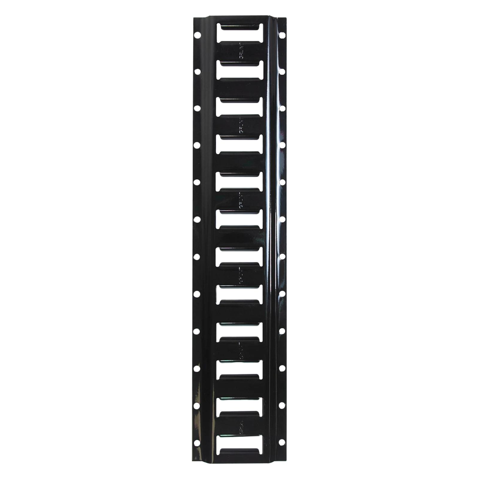 GRUNT 60cm Black Galvanised Steel Horizontal E-Track, Joinable Cargo Rail