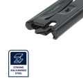 GRUNT Black E-Track Fitting with J Hook, 180kg Lashing Capacity