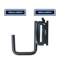 GRUNT Black E-Track Fitting with J Hook, 180kg Lashing Capacity