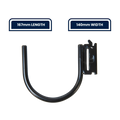 GRUNT Black E-Track Fitting with U Hook, 180kg Lashing Capacity