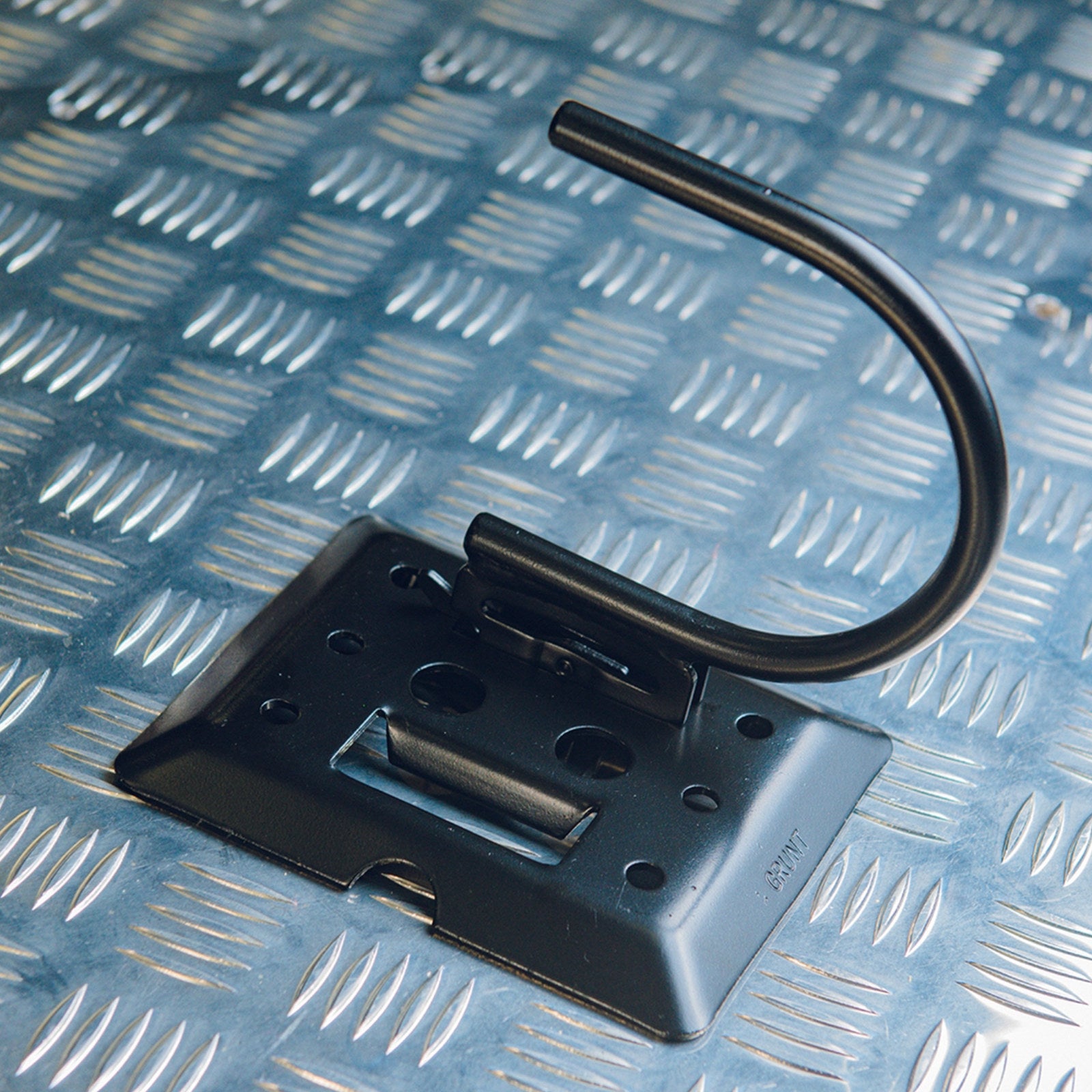 GRUNT Black E-Track Fitting with U Hook, 180kg Lashing Capacity