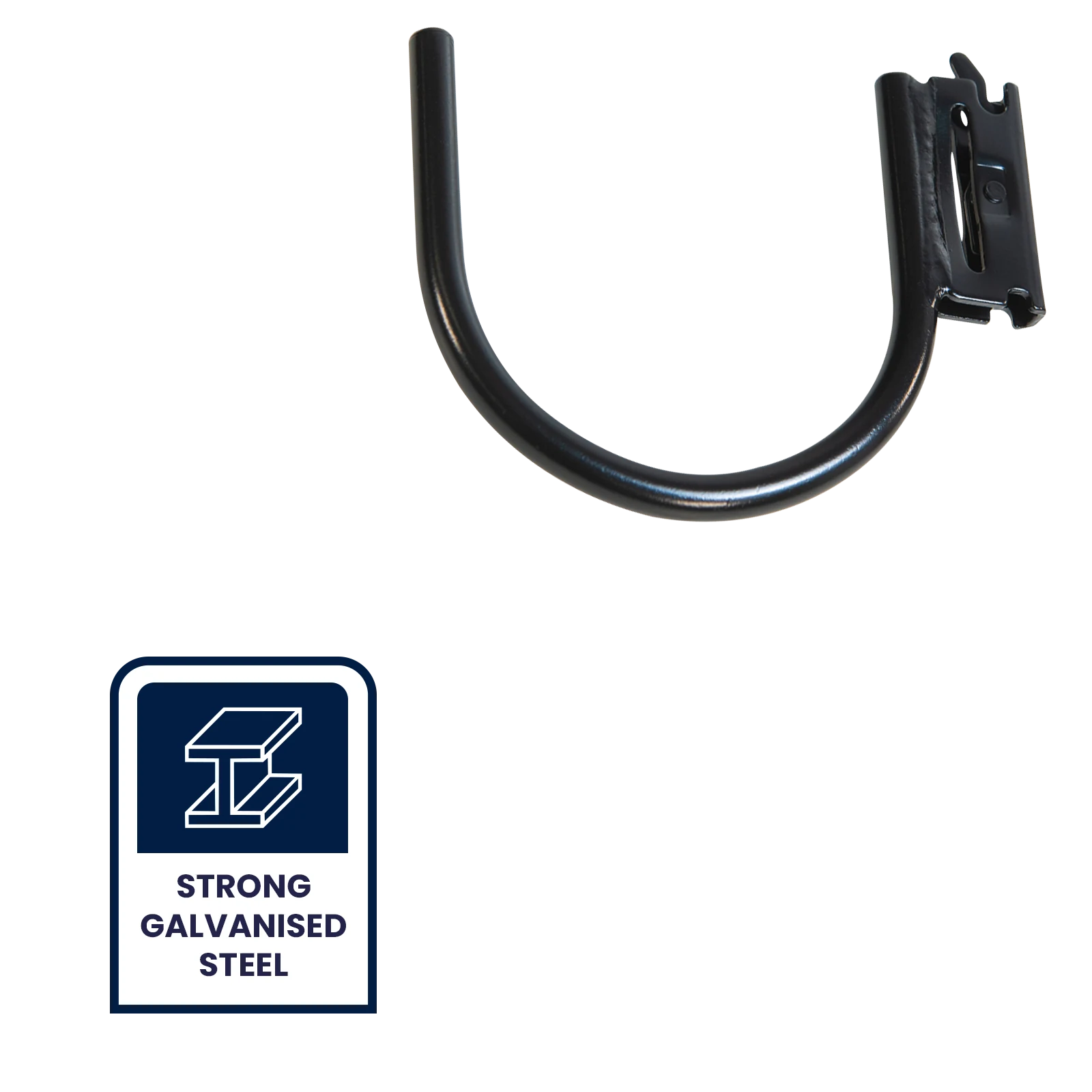 GRUNT Black E-Track Fitting with U Hook, 180kg Lashing Capacity