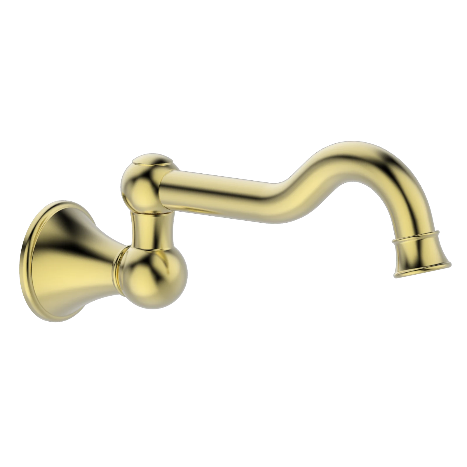 Mondella Maestro Classic Swivel Bath Spout 243mm Brushed Brass Lead Free Brass 6L/min 5 Star WELS