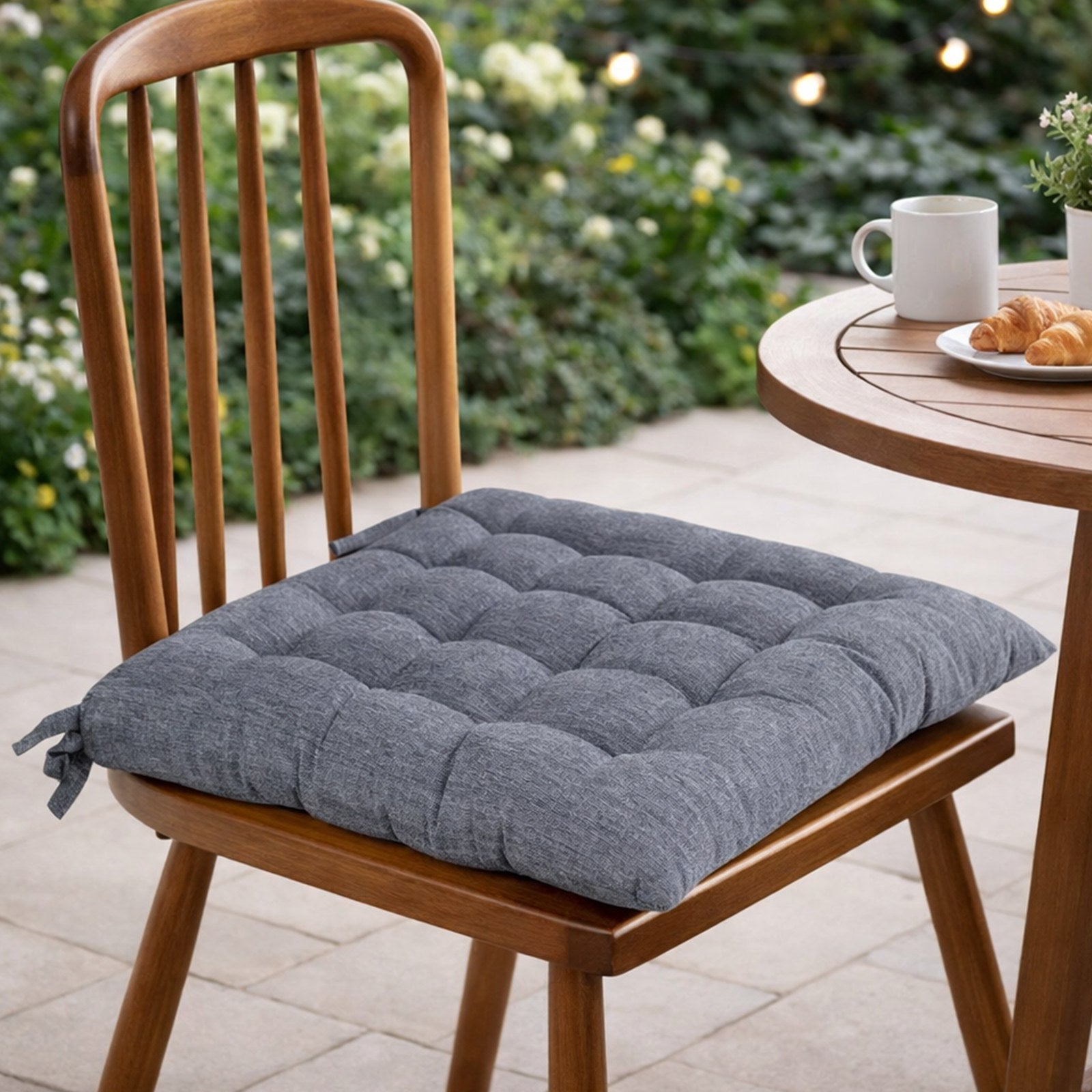 Mojo Sachin Outdoor Chair Cushion Dark Grey Latte 44cm