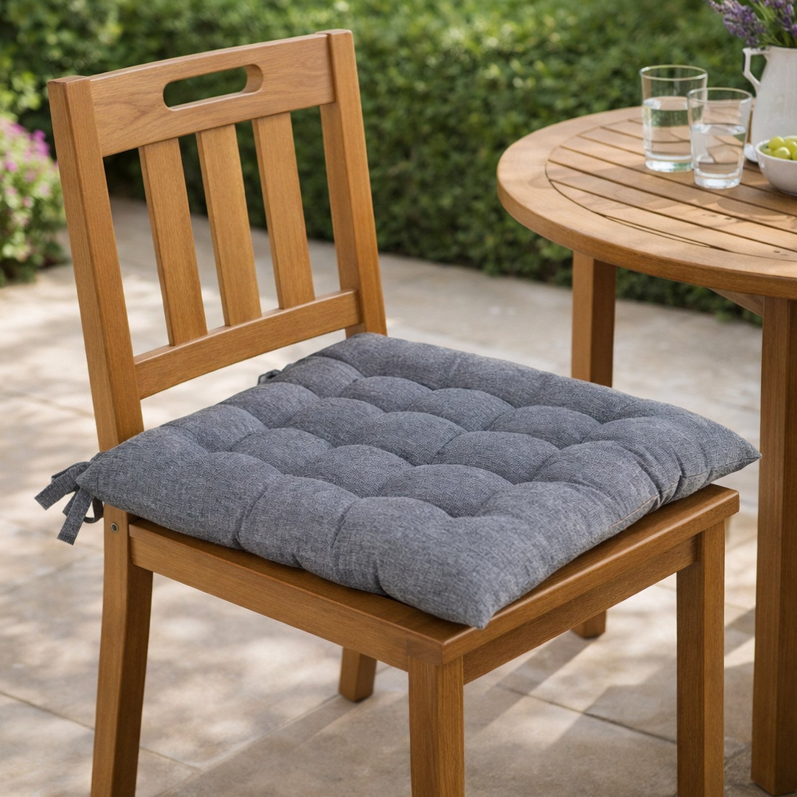 Mojo Sachin Outdoor Chair Cushion Dark Grey Latte 44cm