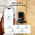 Eufy C33 Fingerprint Keyless Smart Lever Door Lock - Black, WiFi App Control, T85L0C11