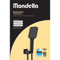 Mondella Matte Black Rococo Multifunction Hand Shower Set 9L/min WELS 3 Star 4 Spray
