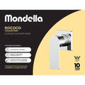 Mondella Chrome Rococo Shower Mixer 304 Stainless Single Lever Inwall 35mm