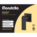 Mondella Matte Black Rococo Shower Mixer 304 Stainless Single Lever Inwall 35mm