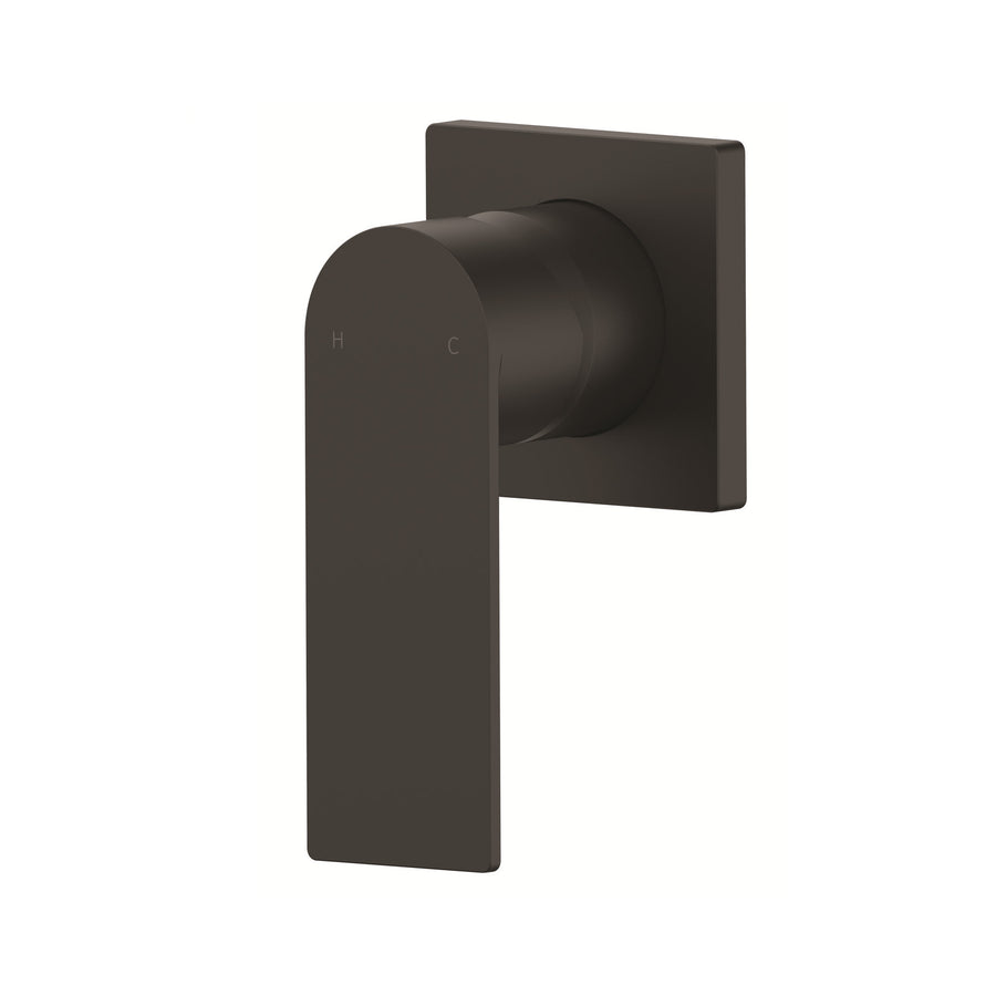Mondella Matte Black Rococo Shower Mixer 304 Stainless Single Lever Inwall 35mm