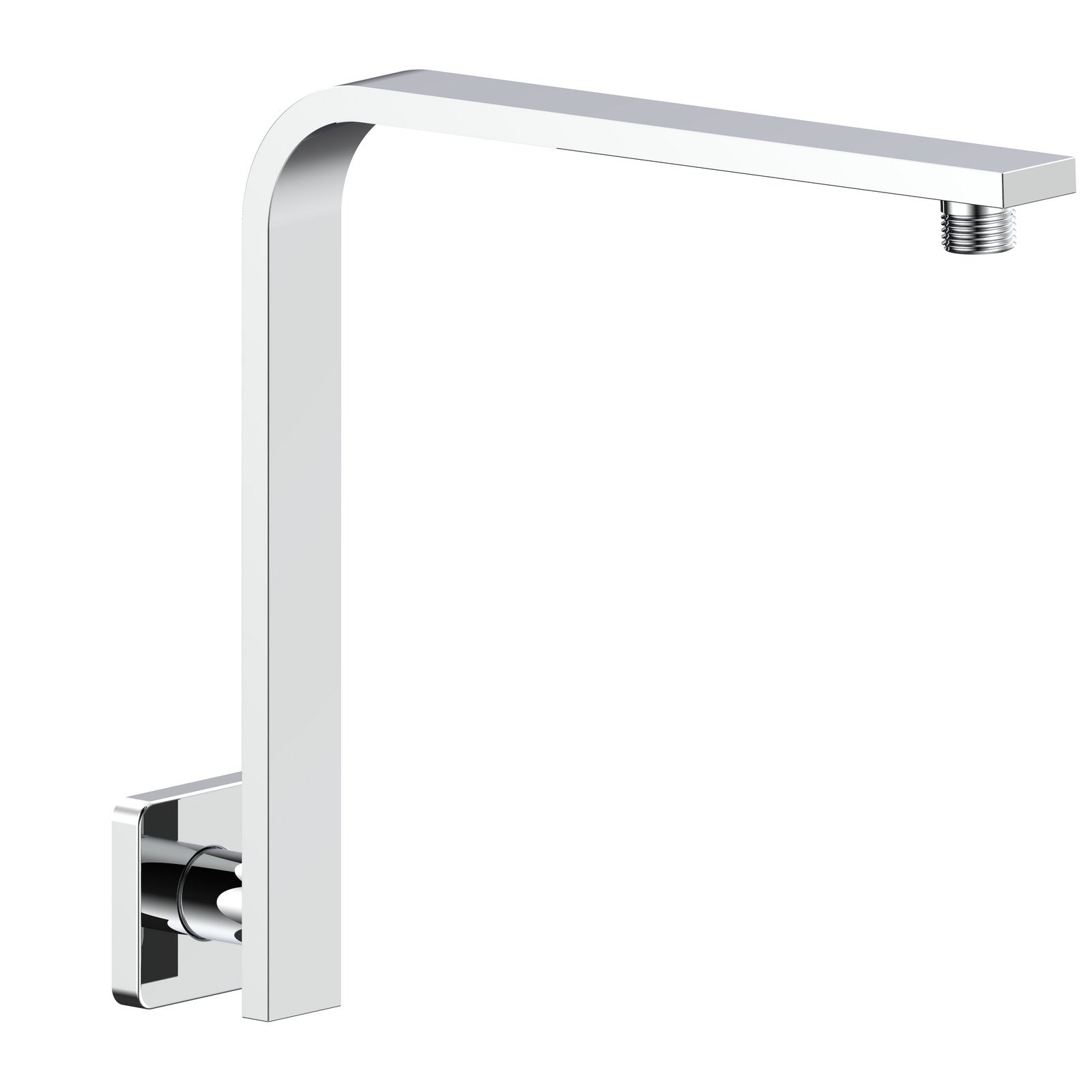 Mondella Chrome Rococo Curved Shower Arm 304 Stainless Horizontal