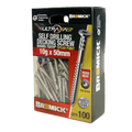 Bremick UltraFast 10g x 50mm 316 Stainless Steel T20 Truss Head Screw 100 Pack