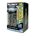 Bremick XTP 18g x 45mm Galvanised Washer Head T40 Post Screw 100 Pack