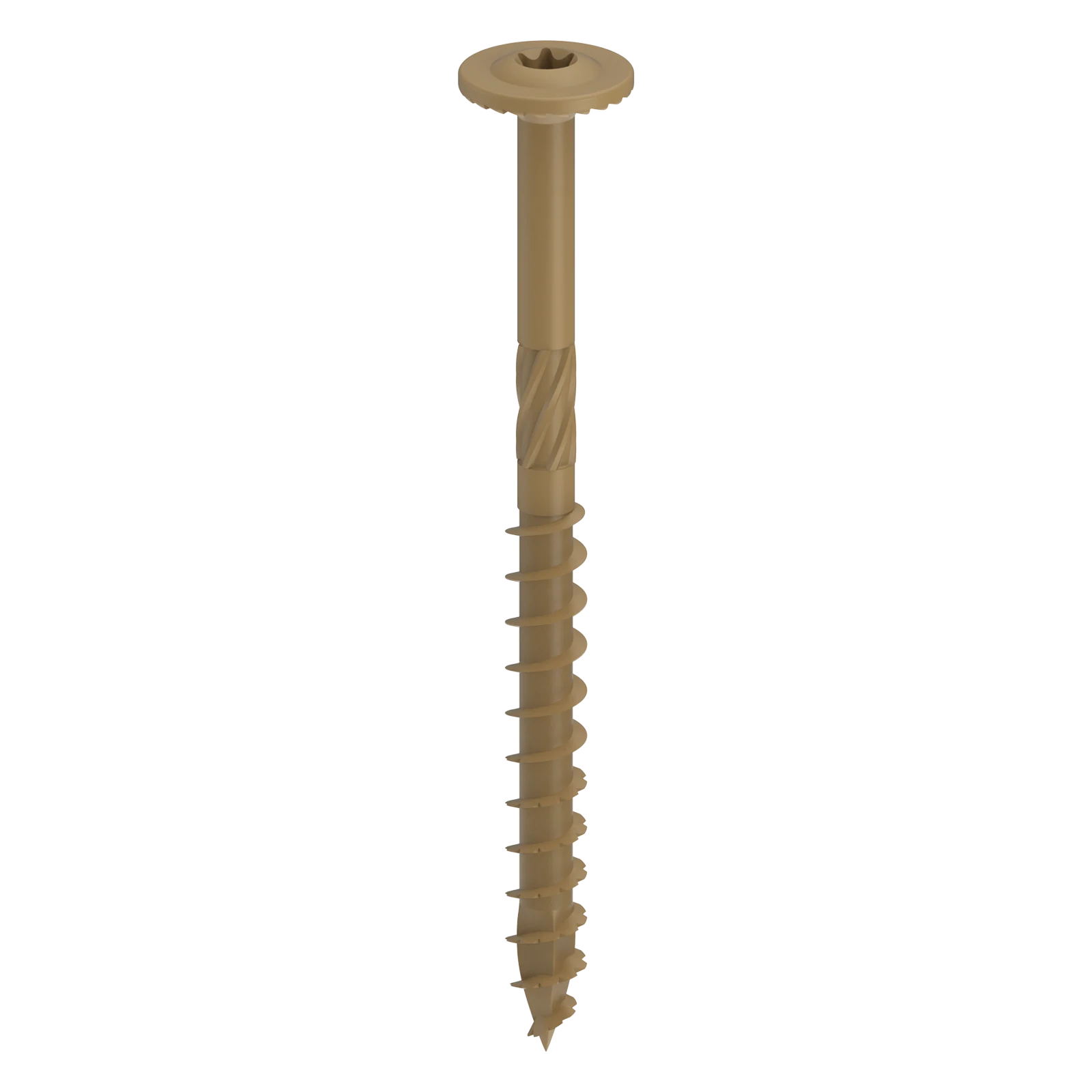 Bremick XTP 18g x 125mm TechnoGuard Tan T40 Serrated Washer Head Construction Screw - 25 Pack