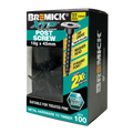 Bremick XTP 18g x 45mm TechnoGuard Black T40 Washer Head Post Screw - 100 Pack