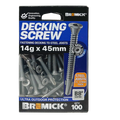 Bremick 14g x 45mm B8 Wing Truss Head T25 Decking Screw - 100 Pack