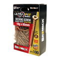 Bremick UltraFast 10g x 65mm 304 Stainless Steel Bronze T20 Truss Head Decking Screw - 100 Pack