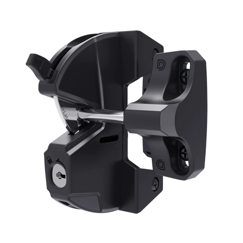 LokkLatch General Purpose Gate Latch, Black, Key Lockable, Exterior