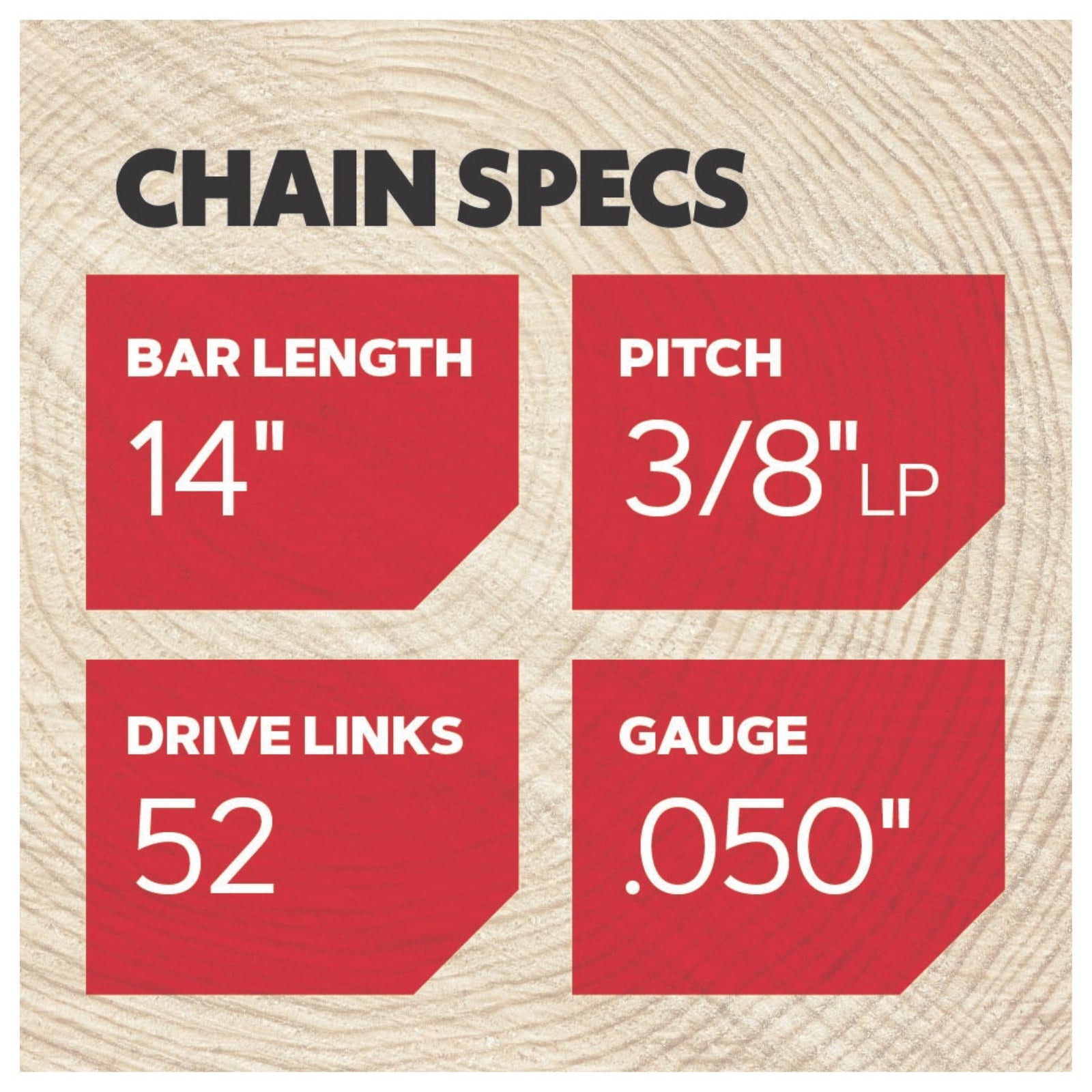 Oregon T52 14" Pro Series Chainsaw Chain, 52 Drive Links