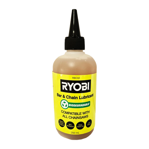 Ryobi 250ml Biodegradable Bar and Chain Oil - Chainsaw Lubricant