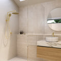 Mondella Resonance 35mm Brushed Brass Pin Lever Shower Mixer, Brass