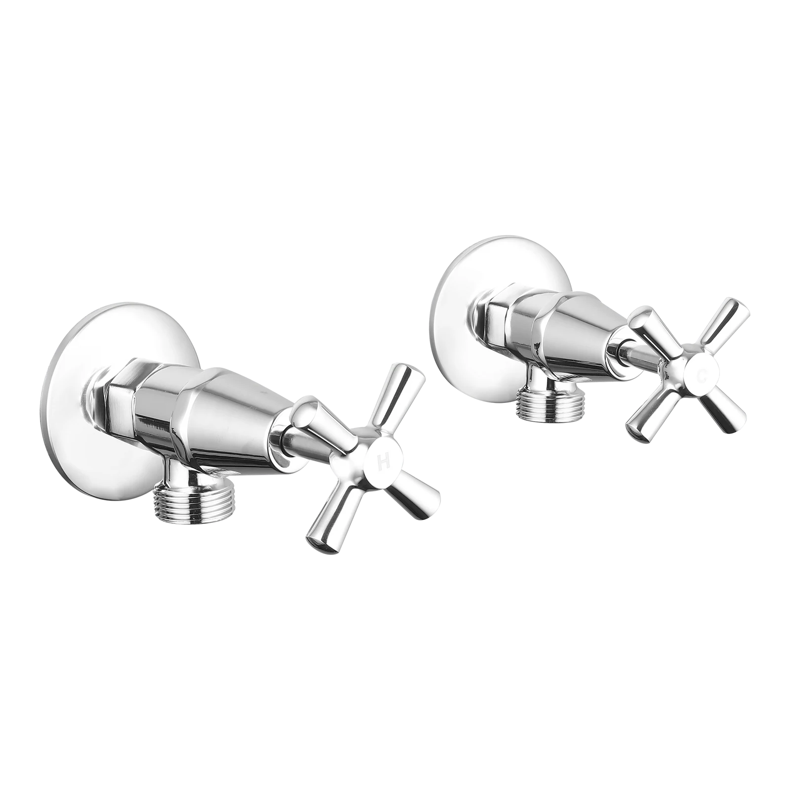Mondella Cadenza Chrome 1/2 Turn Washing Machine Set, Brass