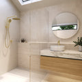 Mondella Resonance 25mm Brushed Brass Vessel Basin Mixer, Pin Lever, 304 Stainless Steel, 7.5L/min WELS 4 Star