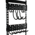 StorEase 10 Piece Wall Storage System Multi-Function Starter Kit, Black, Indoor