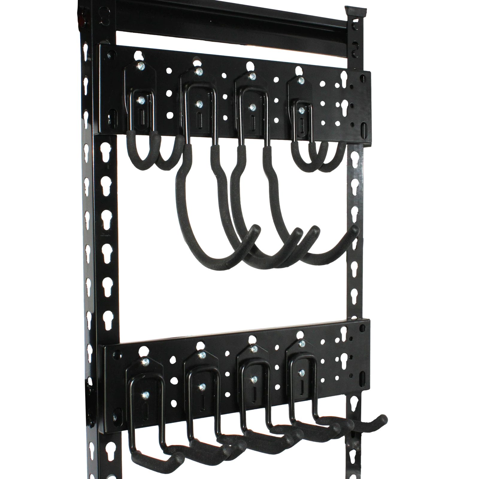 StorEase 10 Piece Wall Storage System Multi-Function Starter Kit, Black, Indoor