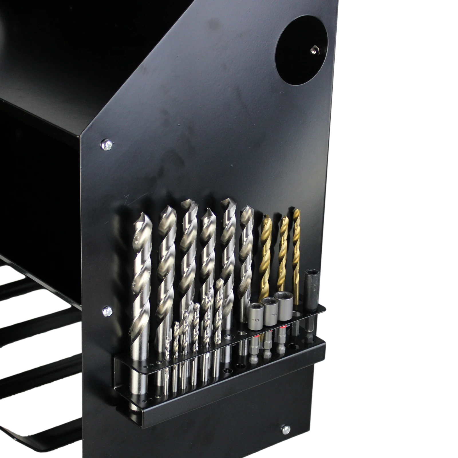 StorEase Wall Storage System Power Tool Caddy, Black Powder Coated, Indoor