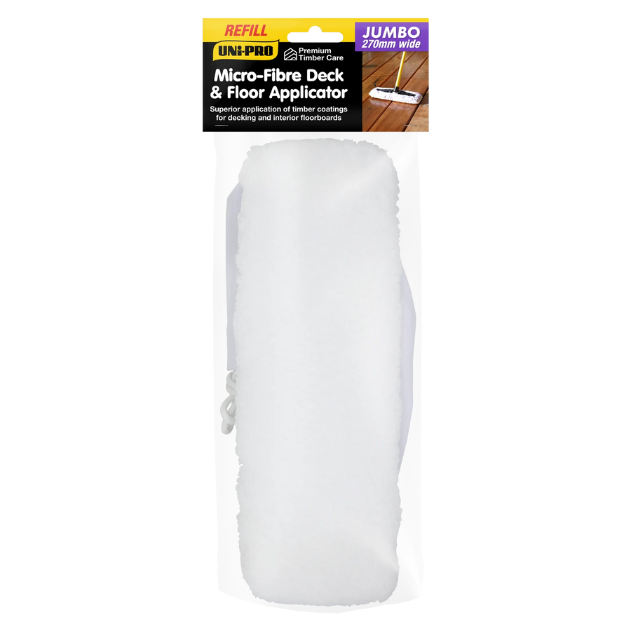 Uni-Pro 270mm Jumbo Micro-Fibre Deck and Floor Applicator Refill Pad