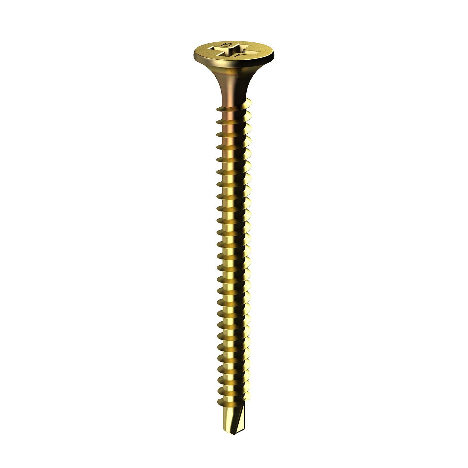 Bremick Collated Plasterboard Screws 6g x 25mm Yellow Zinc Bugle Head Fine Thread 1000 Pack