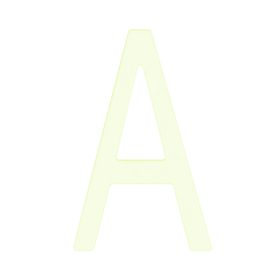 Sandleford Glow in Dark Acrylic House Letter A 90mm