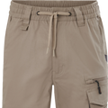 Hard Yakka Men's Tough Utility Mid Length Shorts, Desert, Cotton-Rich, Ruler Pocket, Size 82R
