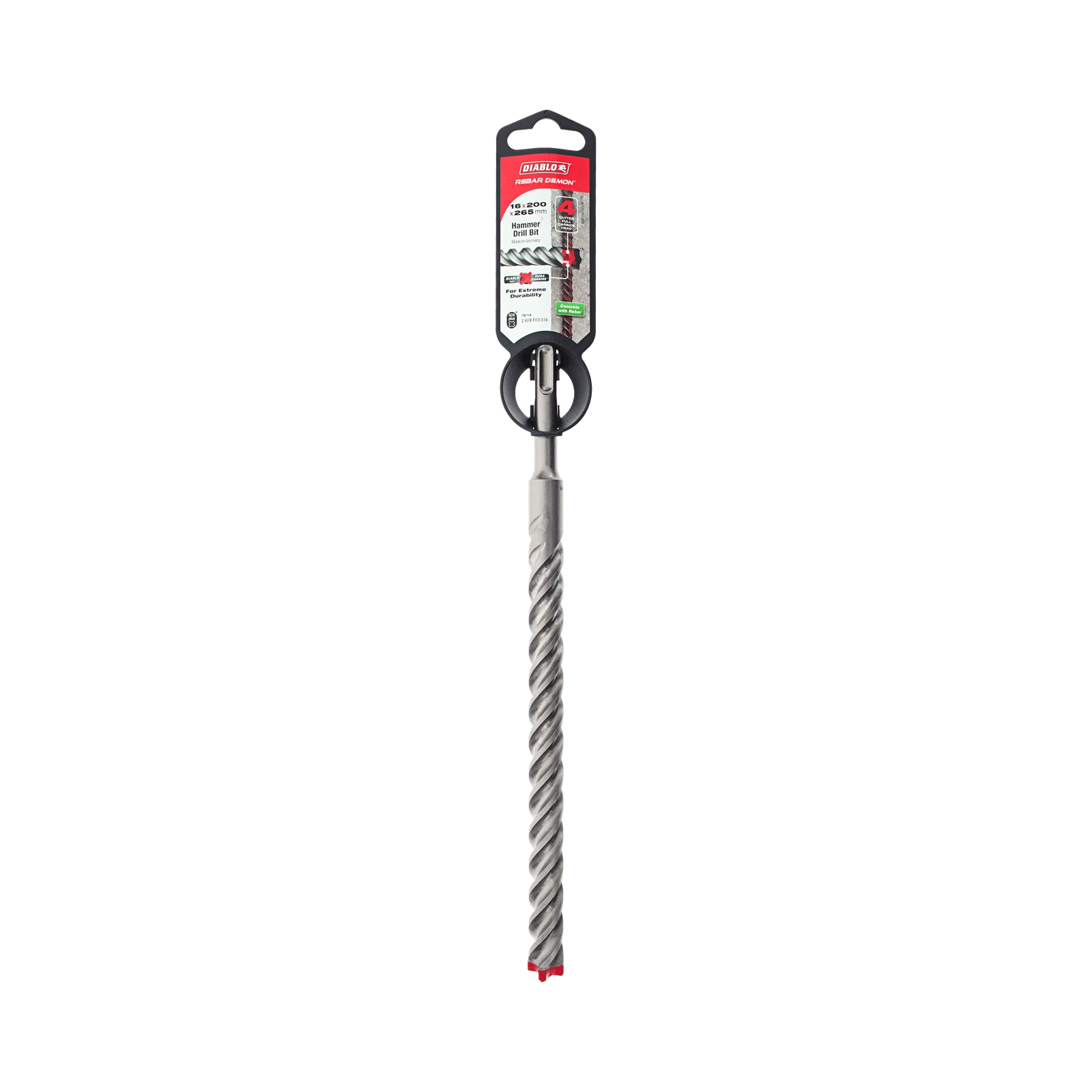 Diablo Rebar Demon 16 x 265mm SDS-Plus 4-Cutter Hammer Drill Bit
